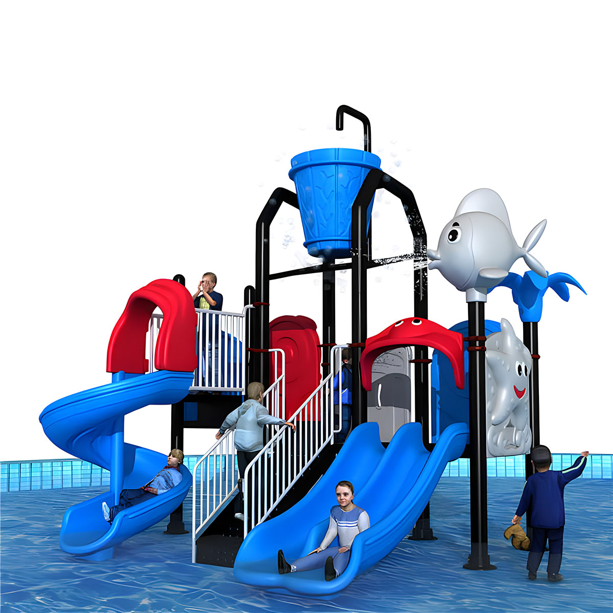 Outdoor Adventure Resorts - Tobogán acuático comercial para niños, parque