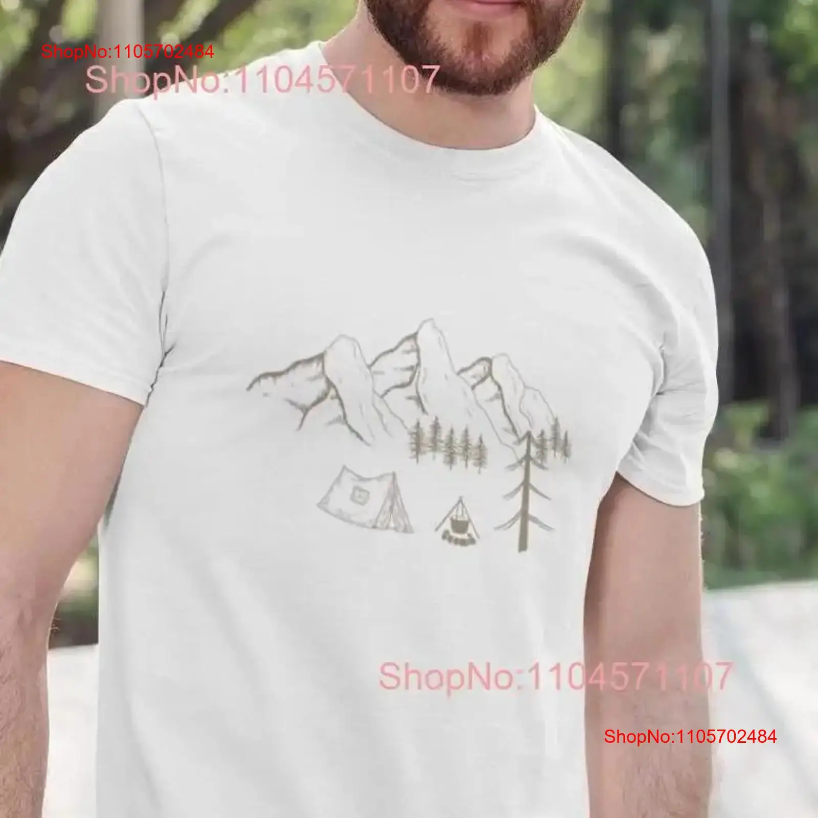 Outdoor Adventure Outfit - Camiseta de camping en la montaña,